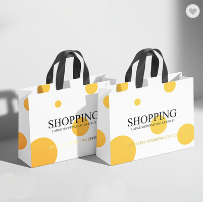 Un buon prezzo. Pantone White Glossy Laminated Paper Bags Grazie Goodie Bags per gli affari in linea