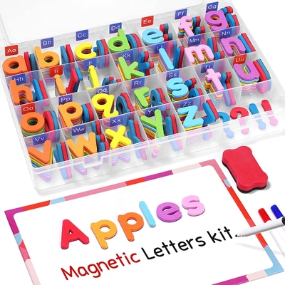Un buon prezzo. Classe Magnetic Letters Kit 208 pezzi Magnetic Sheets a doppio lato Alphabet di schiuma per bambini in età prescolare Ortografia in linea