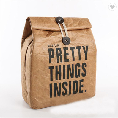 Un buon prezzo. OEM Isolato Kraft Brown Paper Lunch Bag Bag Termale Cooler Bag Per Picnic Alimentare in linea