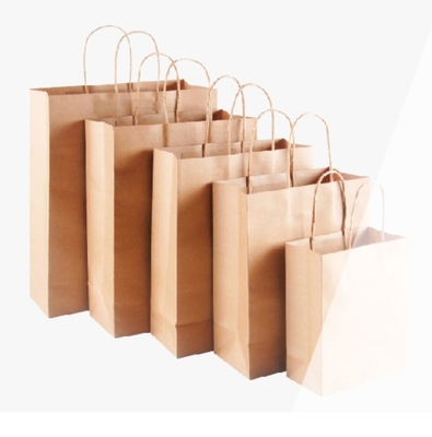 Un buon prezzo. Borsa di carta per alimentari confezionamento borse regalo Kraft marrone per lo shopping in linea