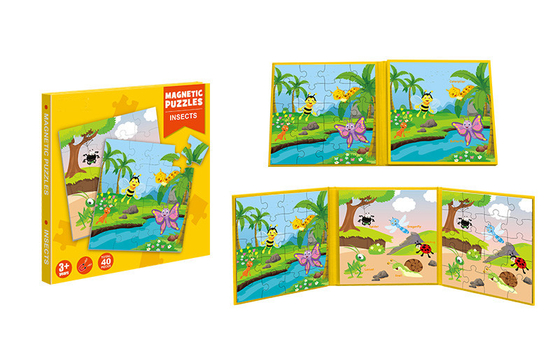 Un buon prezzo. Giocattoli didattici Magnetic Jigsaw Puzzle Book Insetti tema per bambini di età superiore a 3 anni in linea